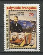 POLYNESIE 1992 N° 418 ** Neuf = MNH Superbe Cote 2.40 &euro; Herman Melville Tahiti Portrait Paysage Livres Bateaux Bale - Unused Stamps