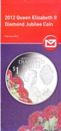 PHILATELIC BROCHURE / INFORMATION SHEET - NEW ZEALAND - FEBRUARY 2012 - QUEEN ELIZABETH II DIAMOND JUBILEE COIN - MINT - Cartas & Documentos