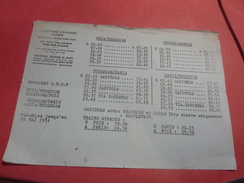 CHEMINS DE FER S.N.C.F. HORAIRES   1974  FOIX/TOULOUSE ET RETOUR TOULOUSE/PARIS ET RETOUR - Spoorweg