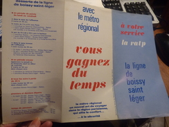 CHEMINS DE FER S.N.C.F. NOUVELLE LIGNE Le Metro Regional  Desserte De La Ligne Boissy Saint Leger - Eisenbahnverkehr