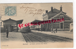 95 - HERBLAY - LA GARE  ARRIVEE D' UN TRAIN   1904 - Herblay