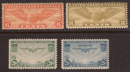 United States 1931-37 Air Mail, Mint Mounted, See Note, Sc# C17,C19,C20-21 - 1b. 1918-1940 Neufs
