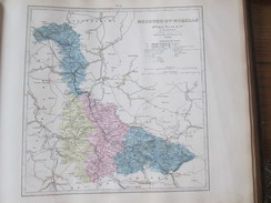 Carte Géographique 1880 Meurthe Et Moselle  	Lunéville Toul Val-de-Briey - Cartes Géographiques