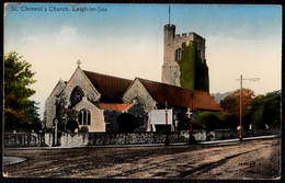 RARE OLD CARD   *** LEIGH ON SEA - St. CLEMENT'S CHURCH *** Valentine Series - Southend, Westcliff & Leigh