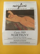 2833 - Exposition Modigliani 1990 Nu Couché Fondation Gianadda Martigny  2 étiquettes - Arte