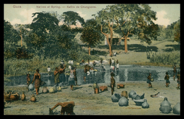 VILA DE JOÃO BELO - Natives At Spring  ( Ed. Spanos & Tsitsias)) Carte Postale - Mozambico