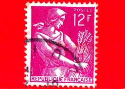 FRANCIA - Usato - 1957 - Raccolti - Mietritrice - Tipo Reaper - 12 - 1957-1959 Oogst