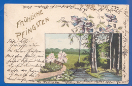 Fantaisie; Pfingsten; Art Nouveau; Künstlerkarte; 1904 - Pinksteren