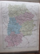 Carte Géographique 1880  Departement De La SEINE ET MARNE  Fontainebleau Meaux Provins Torcy MELUN - Cartes Géographiques