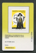 ITALIA TESSERA FILATELICA 2016 - CINQUANTESIMA EDIZIONE DI LUCCA COMICS - 593 - Cartes Philatéliques
