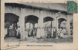 CPA Guinée Colonies Françaises Afrique Noire Ethnic Circulé Conakry Marché - Guinée Française