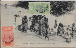 CPA Guinée Colonies Françaises Afrique Noire Ethnic Circulé BALANDOUGOU Lavoir - Guinée Française