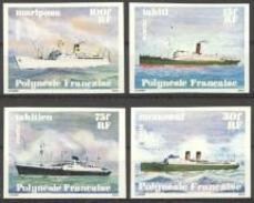 Polynesia 1978, Ships, 4val IMPERFORATED - Neufs
