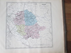 Carte Géographique 1880  Departement Du TARN  CASTRES ALBI CARMAUX MAZAMET REALMONT ALBAN CORDES SUR CIEL - Cartes Géographiques