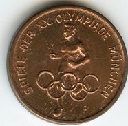 Médaille Jeton Allemagne Germany JO Jeux Olympiques Olympic Games Munich 1972 - Professionali/Di Società