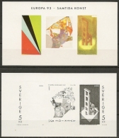 Sweden 1993. CEPT.  Modern Art. Michel 1778-80. Offset Print And Steel Engraving Blackprint MNH - Saggi E Prove