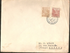 Brasil & Visita Do Presidente, Rio De Janeiro, Rennes  França 1947 (382) - Lettres & Documents