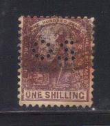Y101 - NEW SOUTH WALES , 1 Shilling Punctured Perfin OS Usato - Gebruikt