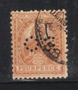 Y234 - NEW SOUTH WALES , 4 Pence Punctured Perfin OS Usato - Usati