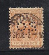 Y237 - NEW SOUTH WALES , 4 Pence Punctured Perfin OS Usato - Oblitérés