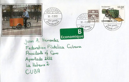 Triporteur De La Poste Danoise, Lettre Du Danemark Adressée à CUBA - Covers & Documents