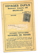 Préoblitéré Roulettes De Bruxelles En 1921 Pub Pour Les Voyages Dufils (J51) - Rollenmarken 1920-29