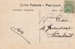 TREINPOST / AMBULANT : ZK (Ternath -Kasteel Kruykenburg) Met PZ (B) "BRUSSEL (BRUXELLES) - POPERINGHE / 1920" - Bahnpoststempel