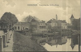 Termonde.  -   Vue Prise Des Fortifications  -  Achteraan Het Huis Van:  Michiels & Café Achille  -   Dendermonde - Dendermonde