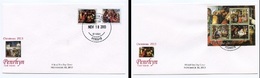 Penhyn 2013 Christmas, Nativity Rubens, Durer, Botticelli, 2val+BF In 2FDC - Penrhyn