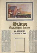 Calendrier 1938 - OLEOR - Huile Arachide Rufisque - Dimensions 32.5 / 22  Cm - Grossformat : 1921-40