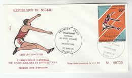1978 NIGER FDC Stamps LONG JUMP  NATIONAL UNIVERSITY CHAMPIONSHIP GAMES  Cover  Sport Athletics - Volley-Ball