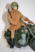 Vintage ACTION MAN EAGLE EYE : DISPATCH RIDER - + LEAFLET - Original Hasbro 1970 - Palitoy - GI JOE - Action Man