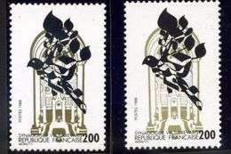 Variété Maury N°2520b Olive-clair Au Lieu De Or Neuf** Cote 300€ - Unused Stamps