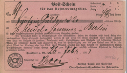 1861 Postschein Thurn Taxis Expedition Fahrposten - Briefe U. Dokumente