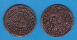 FELIPE  V  (1.700-1.746) 4 MARAVEDIS COBRE 1.742  SEGOVIA  SC/UNC  Réplica   T-DL-11.998 - Essais & Refrappes