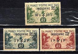 INDOCHINE 296/298*  Type France Outremer Surchargé Indochine - Ongebruikt
