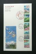 Japan The Scenery In Yamanashi 2007 Flower Mountain Fruits Flora Grape (stamp FDC) *see Scan - Covers & Documents