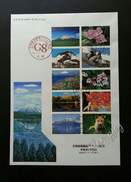 Japan G8 Hokkaido Goyako Summit 2008 Mountain Flower Flora Fox Lake Nature (stamp FDC) - Brieven En Documenten