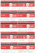 Australia Sydney Mytrain Zone Train Ticket Collection Of 10 Tickets - Wereld