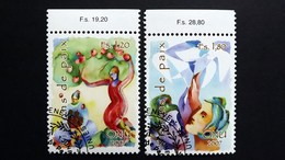 UNO-Genf 573/4 Oo/ESST, Friedliche Visionen, Aquarelle Von Slavka Kolesar (*1974), Kanadische Malerin - Used Stamps