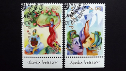 UNO-Genf 573/4 Oo/ESST, Friedliche Visionen, Aquarelle Von Slavka Kolesar (*1974), Kanadische Malerin - Used Stamps