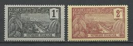 GUADELOUPE 1905  N° 55/56 * Neuf  MH Trace De Charnière TTB Cote 0.60 € Mont Houelmont Basse Terre - Neufs