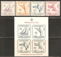 1960 Mi# 669-672, Block 18 ** MNH - 17th Olympic Games, Rome - Unused Stamps