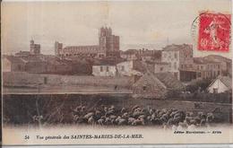 CPA Saintes Maries De La Mer Camargue Circulé Moutons - Saintes Maries De La Mer