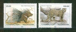 Protection De La Faune - Animaux Divers - TADJIKISTAN - Porc épic - Panthère Des Neiges - N° 15-16 ** - 1993 - Tadschikistan