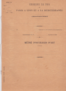 Chemins De Fer Paris Lyon Méditerranée (PLM), Métré D'ouvrages D'art, Années 1890. - Ferrocarril