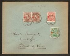 Nrs. 150 , 151 (2x) En 152 Op Brief Met Rondstempel CHENEE Verstuurd Naar HEVERLEE  ! - 1918 Croix-Rouge