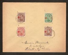 Nrs. 150 , 151 (2x) En 152 Op Brief Met Rondstempel MONT - St - GUIBERT Verstuurd Naar HEVERLEE  ! - 1918 Rode Kruis