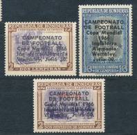 HONDURAS 1966 WORLD CUP SOCCER / Columbus SC# C404-406 VF MNH  SET - Honduras