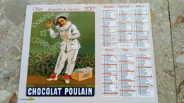 2017 CALENDRIER 58 Nièvre Almanach Du Facteur OLLER Reproduction Publicité Chocolat Poulain & Huile D'olive Nice - Big : 2001-...